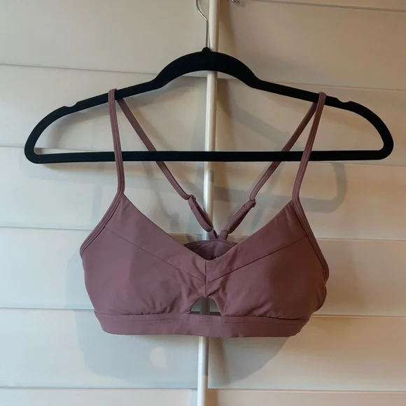 LULULEMON EUC Deeper Breath Spanish Rose Mauve Bralette Sports Bra 6 - Picture 2 of 10